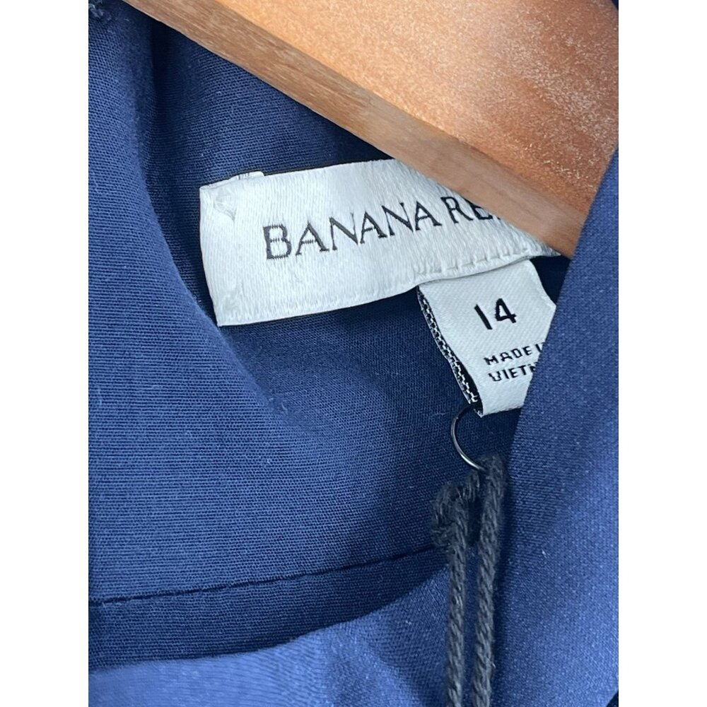 BANANA REPUBLIC Women's Navy Sleeveless Stretch Crepe Maxi Dress NWT 14 - Picture 4 of 10